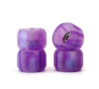 SPITBOARDS® Fingerboard Pro Wheels with Real Ball Bearings, Professional CNC Poliuretano Quality, Street Wheels Shape (Swirl Purple)