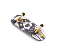 SPITBOARDS Set completo per fingerboard in legno, 36 x 96 mm, assemblato, legno a 5 strati, Pro Trucks with Lock Nuts, CNC Bearing Wheels, Real Wear Graphics, Lasered Foam Grip Tape, Hungry Panda