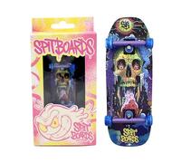 SPITBOARDS Tastiera da 34 mm Oldschool Cruiser Pro Complete Setup, Pre-Assembled Wood, Pro Trucks, Soft Urethane 60D Bearing Wheels, Real-Wear Graphics, Lasered Foam Tape 'Skull Cosmos'