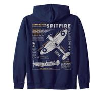 Spitfire Mk.1 | RAF British WWII Supermarine Fighter Plane Felpa con Cappuccio