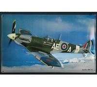 Spitfire Mk Vb Goffrato Acciaio Insegna 300mm x 200mm