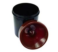Spittoon - Sputacchiera in Plastica - CONE 10 BX - Colore Corpo NERO & Imbuto BORDEAUX - Capacità 1 lt. - By DiVino marketing