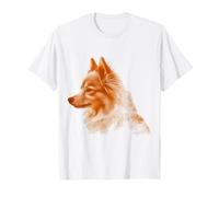 Spitz finlandese Motivo Cane Pet Illustrazione Finlandese Spitz Maglietta