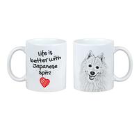 Spitz giapponese tazza con cane la vita è migliore Art-Dog