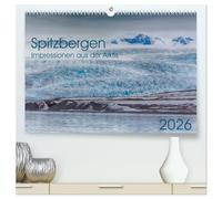 Spitzbergen - Impressionen aus der Arktis (hochwertiger Premium Wandkalender 2026 DIN A2 quer), Kunstdruck in Hochglanz: Landschaften, Tiere und Lichtstimmungen