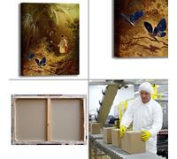 Spitzweg cacciatore di farfalle quadro stampa tela dipinto telaio arredo casa