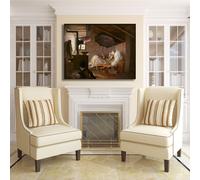 Spitzweg il povero poeta design quadro stampa tela dipinto telaio arredo casa