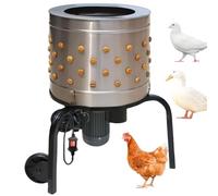 Spiumatrice Elettrica Per Pollame Di Nuova Generazione | Macchina Per La Rimozione Automatica Delle Piume - Tamburo Con Diametro Di 50 cm, Rotazione Rapida A 360°, 2 Ruote Di Trasporto