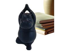Spizummp Statuette di ippopotamo per la decorazione della casa, statuette da collezione yoga ippopotamo decorazione per la stanza - Scultura d'arte Decorazioni per la casa per libreria, tavolo