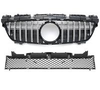 SPLACK Griglia Anteriore per Mercedes per Benz R172 SLK 2011-2015 Sport Griglia di Aspirazione Anteriore Racing Grill Accessori Facelift Hood Mesh Griglia Griglia Anteriore Dell'Auto(Silver 1)