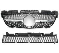SPLACK Griglia Anteriore per Mercedes per Benz R172 SLK 2011-2015 Sport Griglia di Aspirazione Anteriore Racing Grill Accessori Facelift Hood Mesh Griglia Griglia Anteriore Dell'Auto(Silver 2)