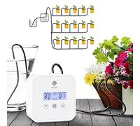 sPlant Kit di irrigazione automatica a goccia LCD con pompa aggiornata per 15 piante, timer dell'acqua programmabile, pianificazione intelligente, materiale plastico, stile in linea, raccordi a
