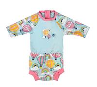 Splash About Happy Nappy Tuta del Sole con Pannolino da Bagno Riutilizzabile, Up & Away, 3-8 Mesi