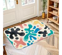 Splash Area Tappeto, Moderno Astratto Blob Dot Nessuno Multicolore Basso Pile Spugna Zerbino Rettangolo Stampa Accenti Tappeto Bagno Ingresso Cucina Comodino Decor 2 'X 3'
