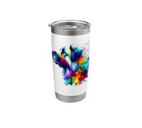 Splash Art Anatolian Shepherd Dog Bicchiere termico in acciaio inox doppia parete
