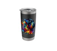 Splash Art Black Russian Terrier Chornyi Terrier Bicchiere termico in acciaio inox doppia parete