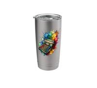 Splash Art Calcolatrice Matematica Contabile CPA Matematica Bicchiere termico in acciaio inox doppia parete