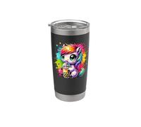 Splash Art Cavallo Tè al latte Perle di boba Tapioca Bicchiere termico in acciaio inox doppia parete