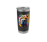 Splash Art Chinese Shar-Pei Shar Pei Bicchiere termico in acciaio inox doppia parete