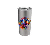Splash Art Coonhound Coon Dog Bicchiere termico in acciaio inox doppia parete