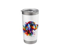 Splash Art Coonhound Coon Dog Bicchiere termico in acciaio inox doppia parete
