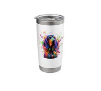 Splash Art Coonhound Coon Dog Bicchiere termico in acciaio inox doppia parete