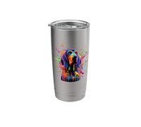 Splash Art Coonhound Coon Dog Bicchiere termico in acciaio inox doppia parete