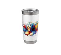 Splash Art Coton de Tulear Bicchiere termico in acciaio inox doppia parete