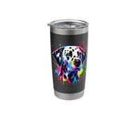 Splash Art Dalmatian Dalmatians Dal Dally Dog Bicchiere termico in acciaio inox doppia parete