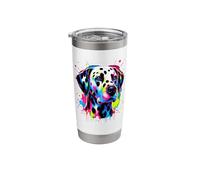 Splash Art Dalmatian Dalmatians Dal Dally Dog Bicchiere termico in acciaio inox doppia parete