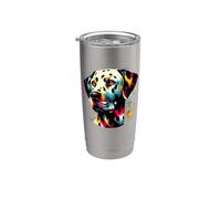 Splash Art Dalmatian Dalmatians Dal Dally Dog Bicchiere termico in acciaio inox doppia parete