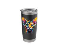 Splash Art Devon Rex Pixie Cats Bicchiere termico in acciaio inox doppia parete
