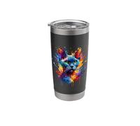 Splash Art Devon Rex Pixie Cats Bicchiere termico in acciaio inox doppia parete