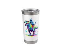 Splash Art Dinosaur T-Rex Chartreux Tirannosauro Rex Bicchiere termico in acciaio inox doppia parete
