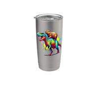 Splash Art Dinosauro T-Rex Capibara Tirannosauro Rex Bicchiere termico in acciaio inox doppia parete