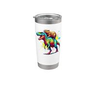 Splash Art Dinosauro T-Rex Capibara Tirannosauro Rex Bicchiere termico in acciaio inox doppia parete
