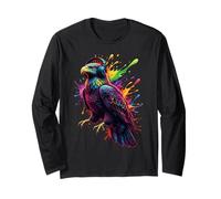 Splash Art Eagle with Headphones Maglia a Manica