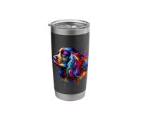 Splash Art English Cocker Spaniel Spaniels Bicchiere termico in acciaio inox doppia parete