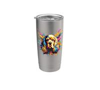 Splash Art English Cocker Spaniel Spaniels Bicchiere termico in acciaio inox doppia parete
