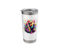 Splash Art English Cocker Spaniel Spaniels Bicchiere termico in acciaio inox doppia parete