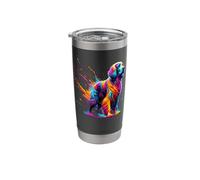 Splash Art English Setter Bicchiere termico in acciaio inox doppia parete