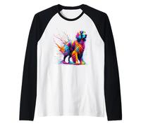 Splash Art English Setter Maglia con Maniche Raglan