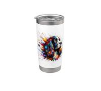 Splash Art English Springer Spaniel Sprocker Bicchiere termico in acciaio inox doppia parete