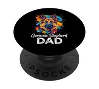 Splash Art German Shepherd Dad GSD PopSockets PopGrip Adesivo