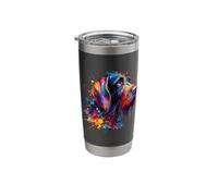 Splash Art German Wirehaired Pointer Bicchiere termico in acciaio inox doppia parete