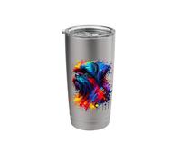 Splash Art Griffon Belge Brussels Griffon Bicchiere termico in acciaio inox doppia parete