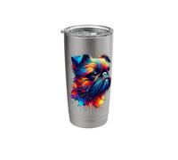 Splash Art Griffon Belge Brussels Griffon Bicchiere termico in acciaio inox doppia parete