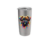 Splash Art Griffon Belge Brussels Griffon Bicchiere termico in acciaio inox doppia parete