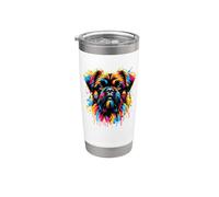 Splash Art Griffon Belge Brussels Griffon Bicchiere termico in acciaio inox doppia parete