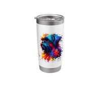 Splash Art Griffon Belge Brussels Griffon Bicchiere termico in acciaio inox doppia parete